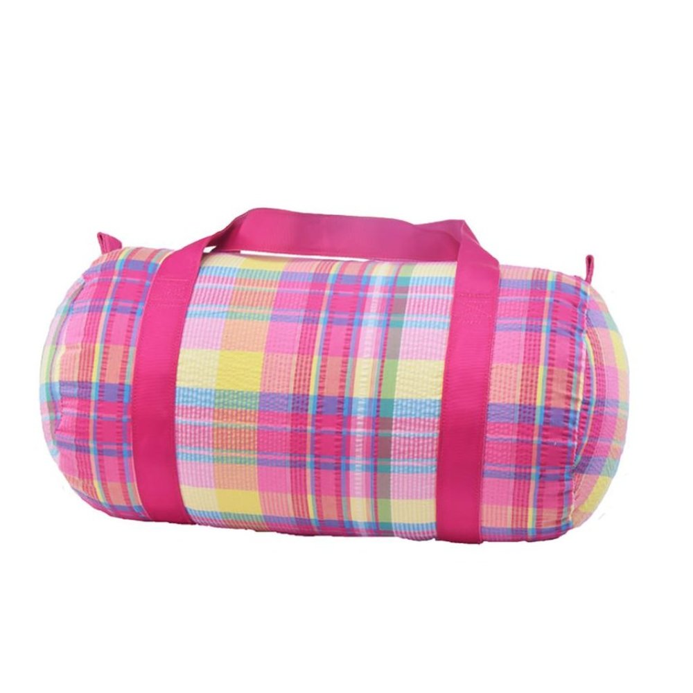 Oh Mint Medium seersucker duffel bag asst colors